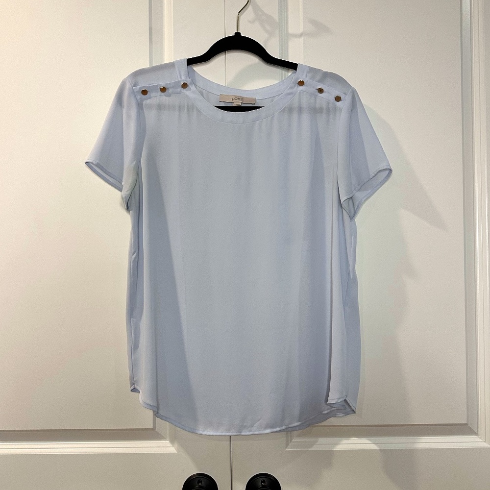 Light Blue Loft Blouse Size M